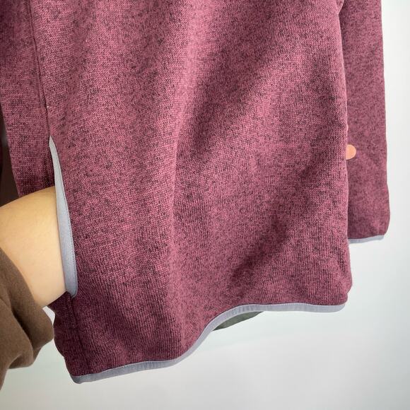 L.L. Bean Maroon Quarter Snap Pullover Sweater Misses Medium Reg - Picture 5 of 10